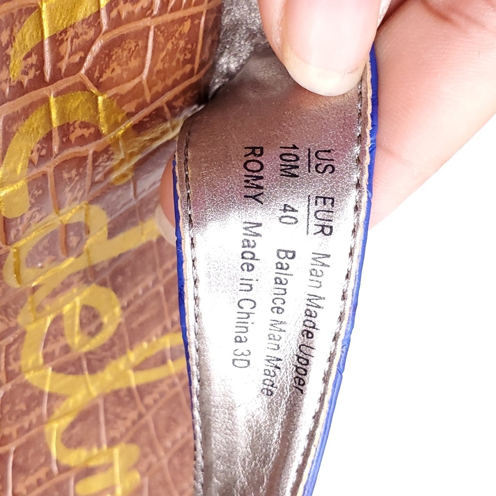 Sam Edalman Romy T-Strap Wedge Sandals --B12 - Picture 6 of 7